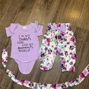 NWOT 0-3mo outfit